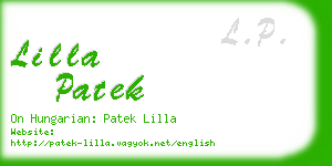 lilla patek business card